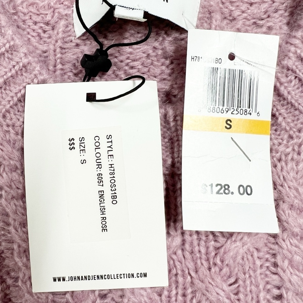 John + Jenn Womens Chunky Knit English Rose Cable Knit Pull Over Sweater Size S - Picture 7 of 10